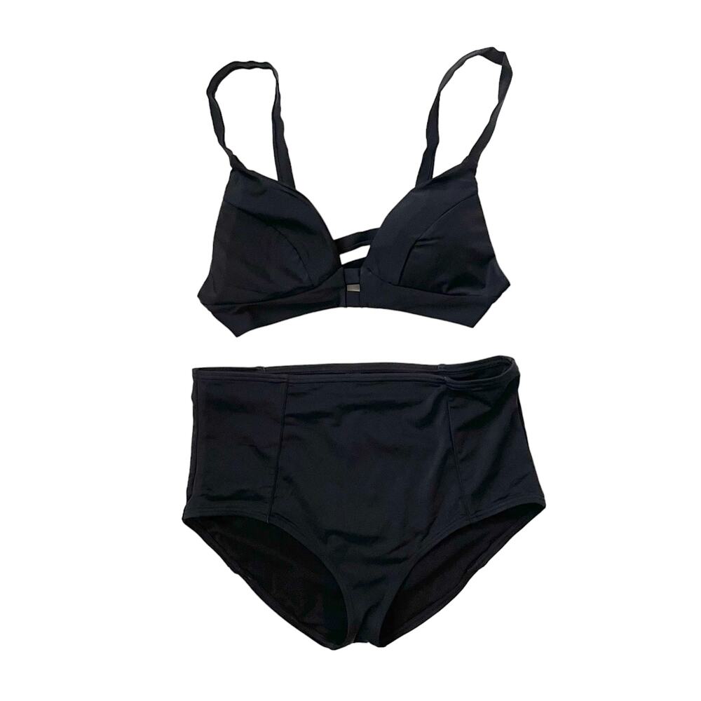 NWT Adore Me Swimsuit - Black High Waist Bikini Set - Size L